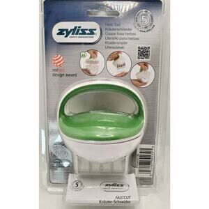 Fresh Herb Mincer Rotary Cutter Cilantro Rosemary Steel Blades Kitchen Gadget